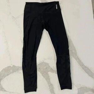 RBX Atheltic Black Leggings Criss Cross Mesh Calf Women’s Small Yoga Athleisure